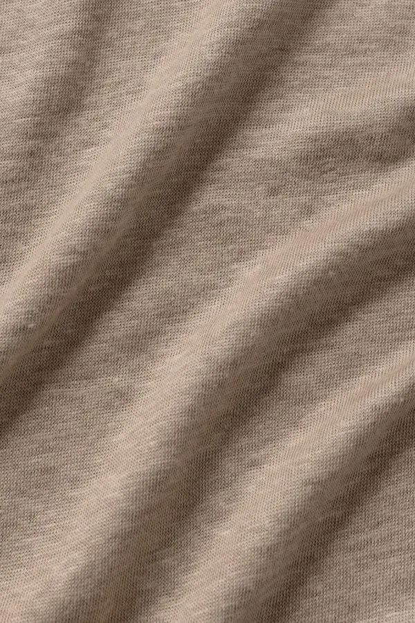 Linen Jersey Coastal Short Sleeve Tee - Gravel
