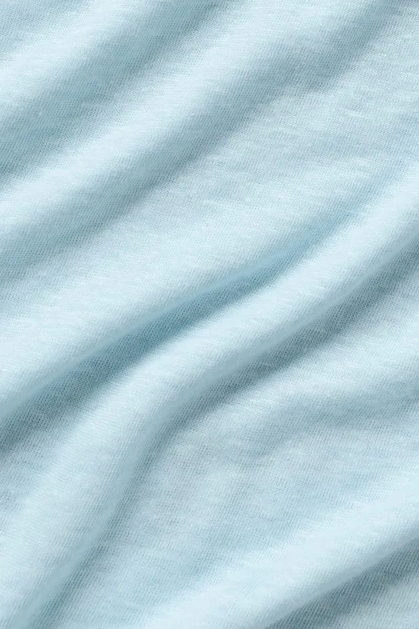 Linen Jersey Coastal Short Sleeve Tee - Seaside Blue