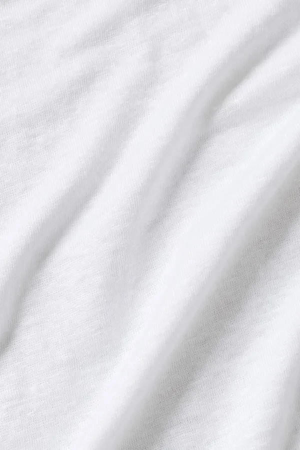 7" Linen Jersey Coastal Short - White