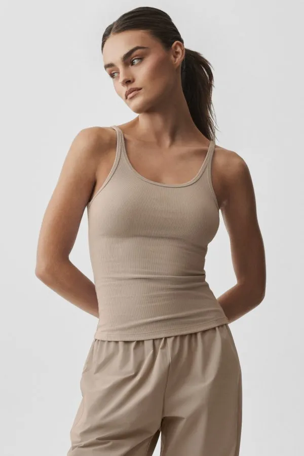 Ribbed Adore Tank - Gravel